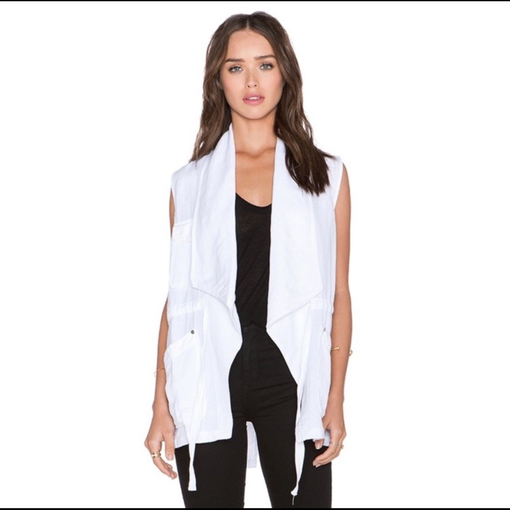 Sanctuary Los Angeles White Linen Vest